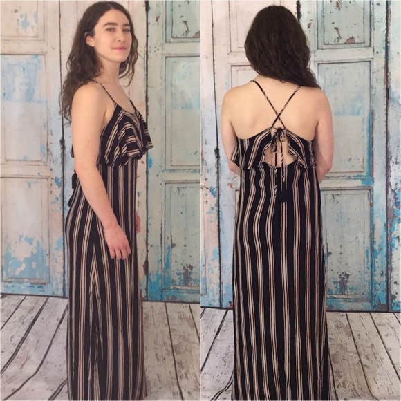 Stripe Ruffle Maxi Dress - Picture 4 of 4